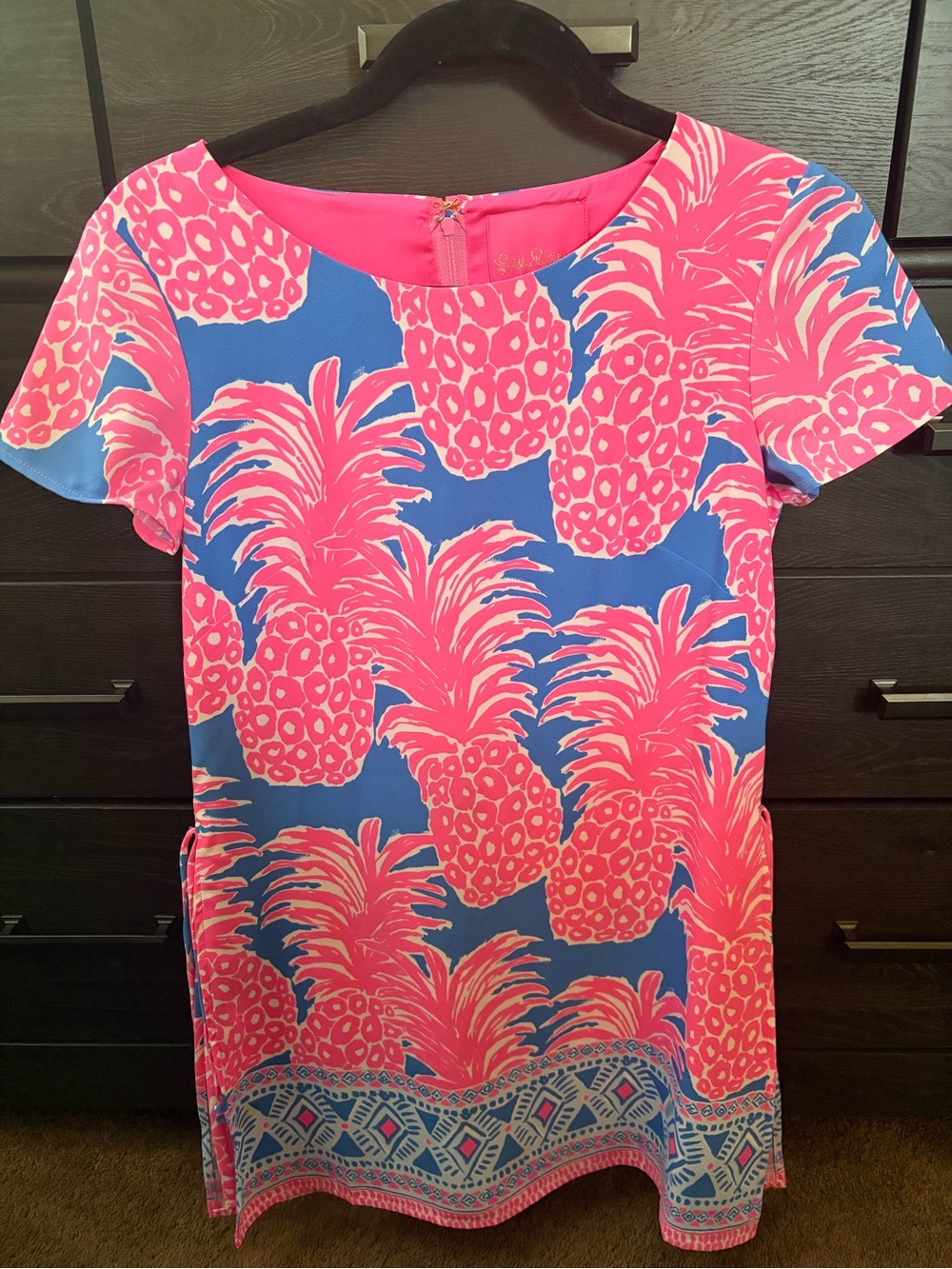 Lilly Pulitzer Pink & Blue Pineapple Romper